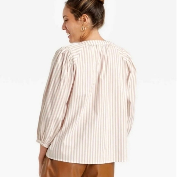 NWOT a new day striped cotton tunic top xs - Picture 2 of 6